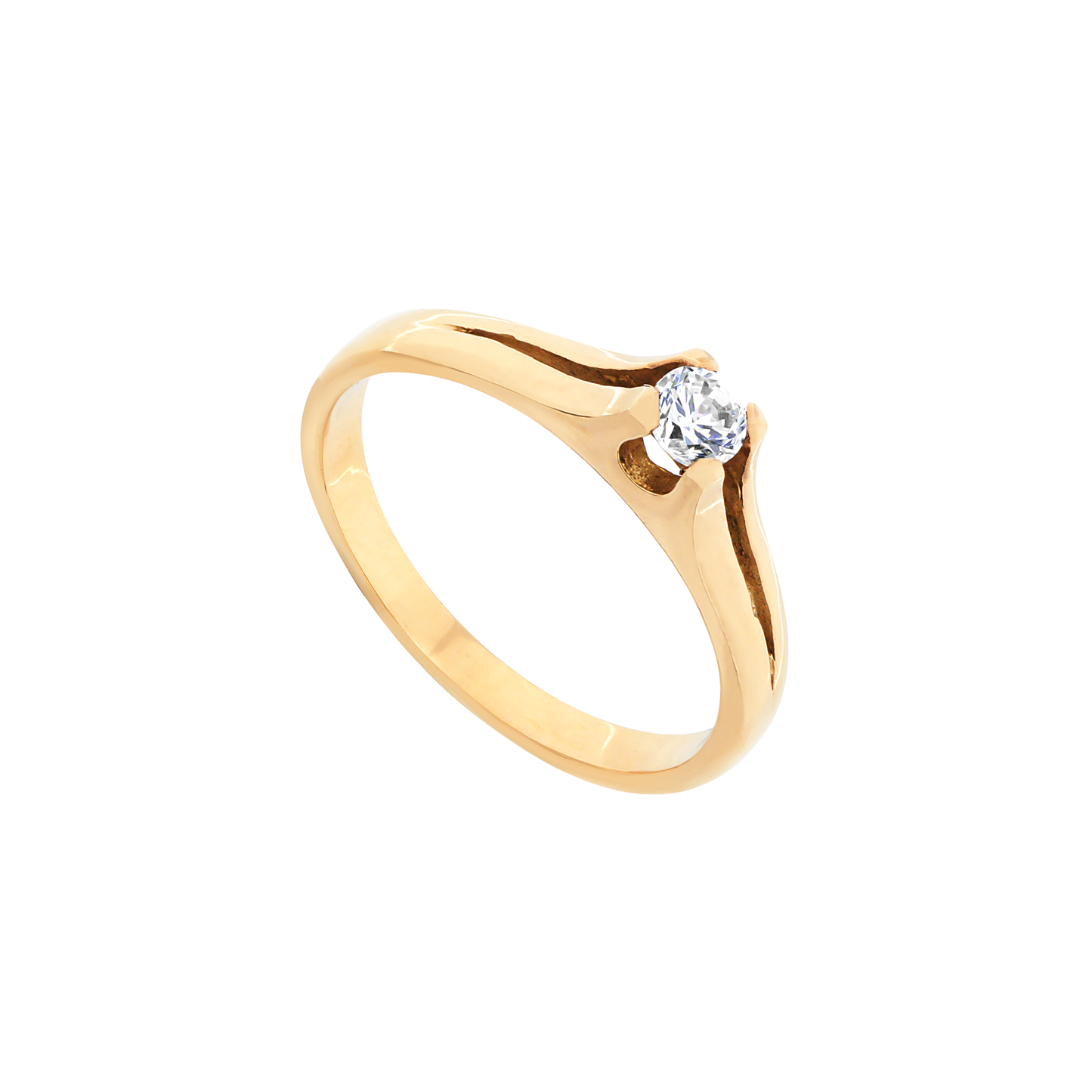ANEL OURO 19.2K C/ ZIRCÓNIAS