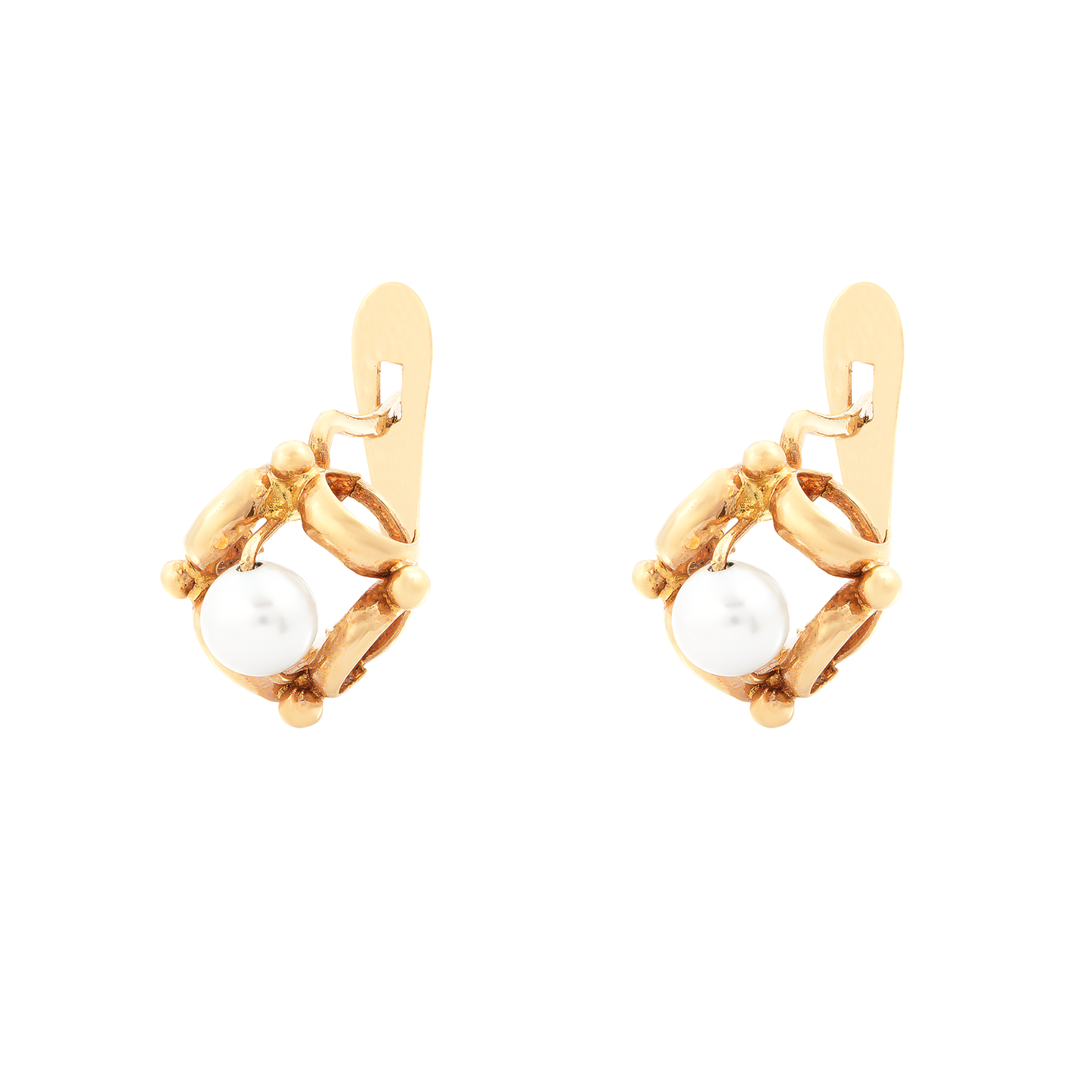 BRINCOS OURO 19.2K C/ PÉROLAS