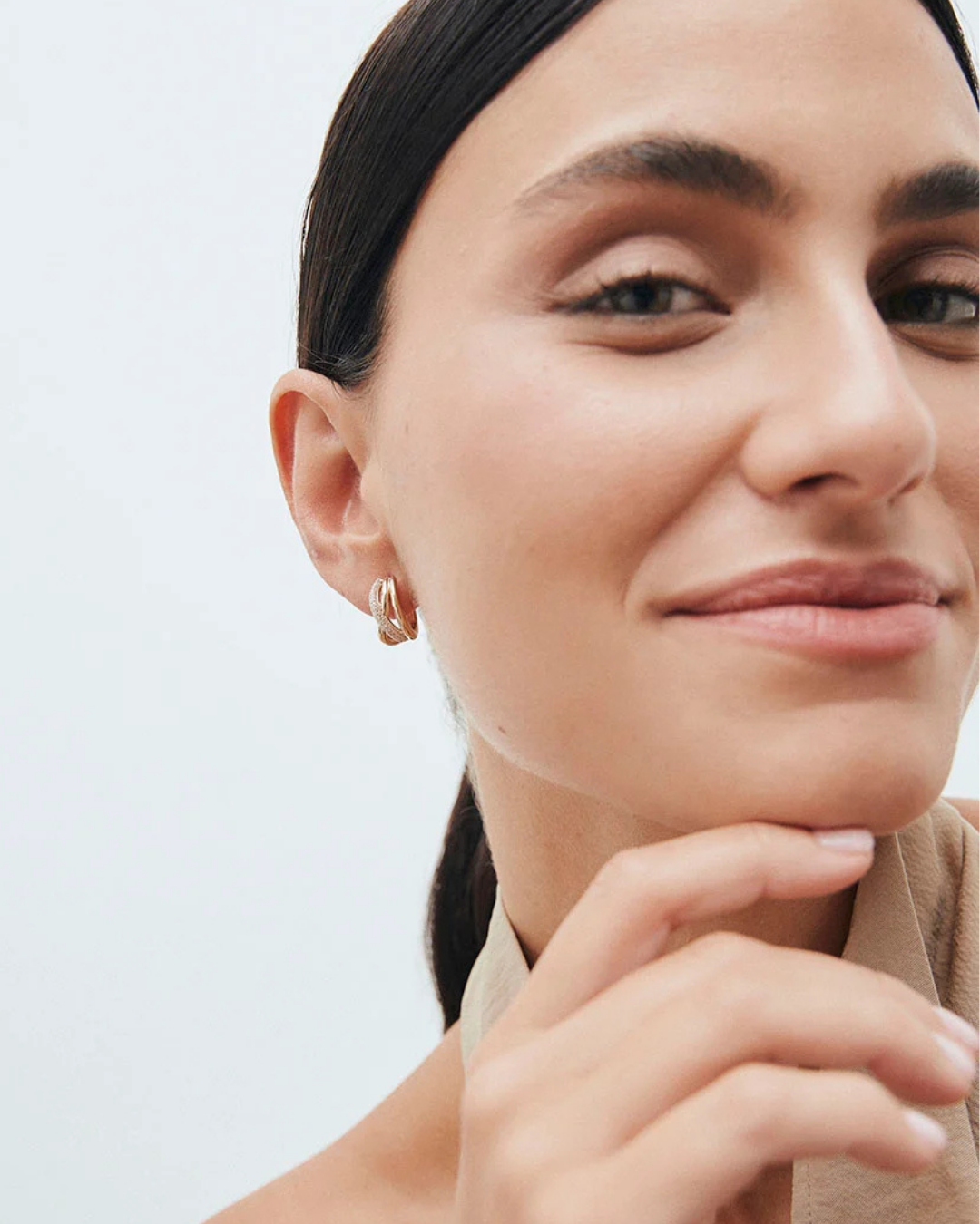 BRINCOS DUNA INTERLACED HOOPS