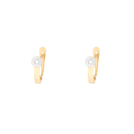 BRINCOS OURO 19.2K C/ ZIRCÓNIAS