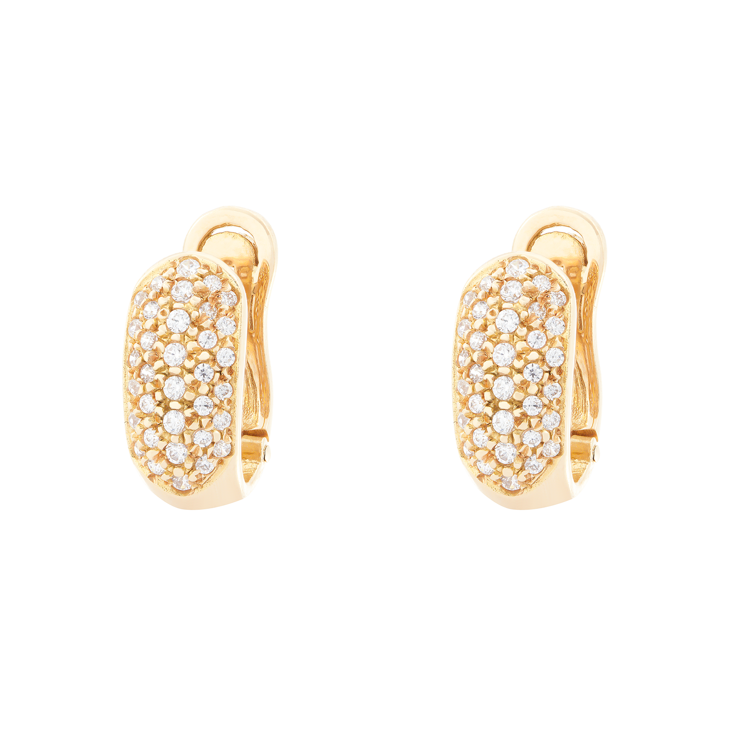 BRINCOS OURO 19.2K C/ ZIRCÓNIAS