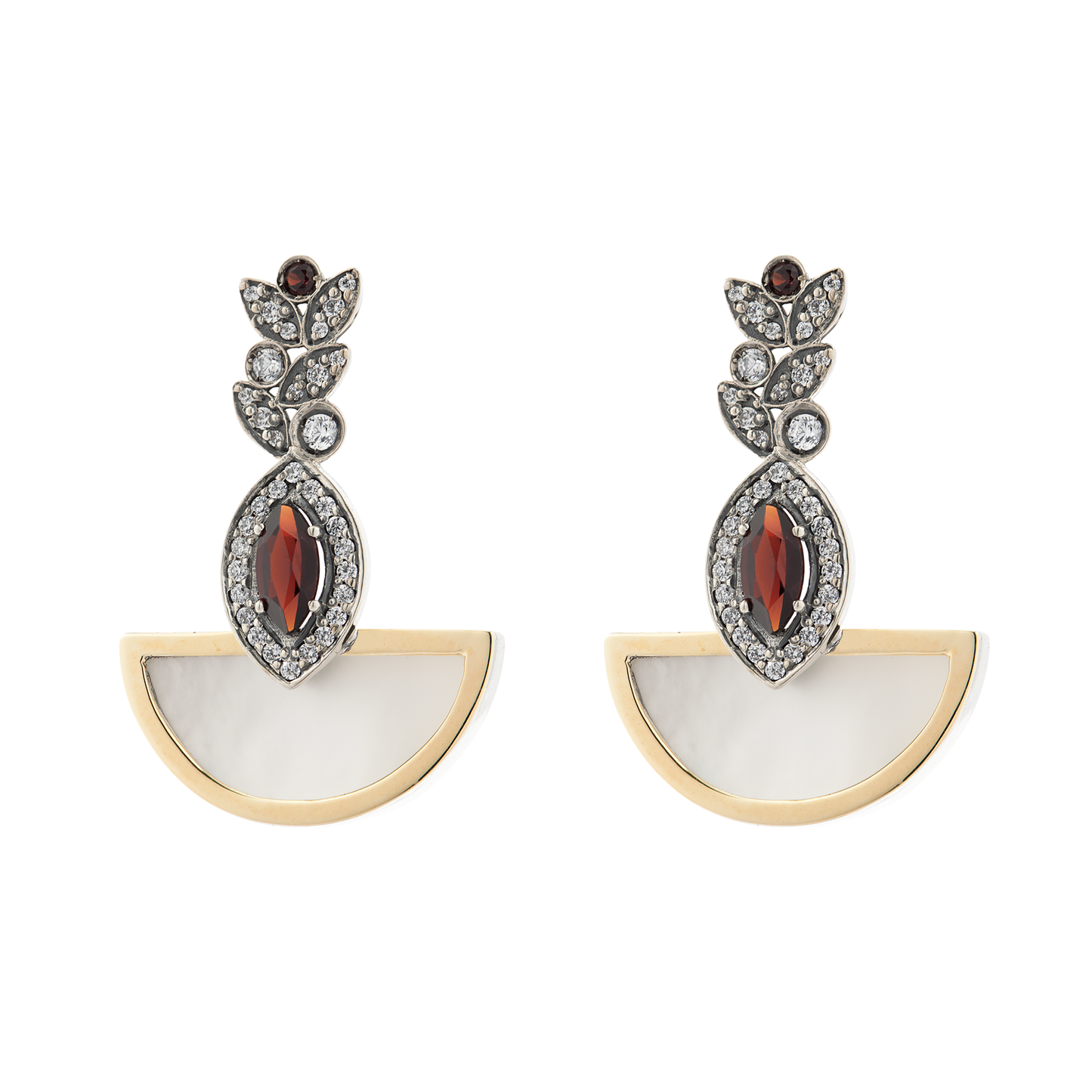 BRINCOS PRATA & OURO 9K GÜMÜS