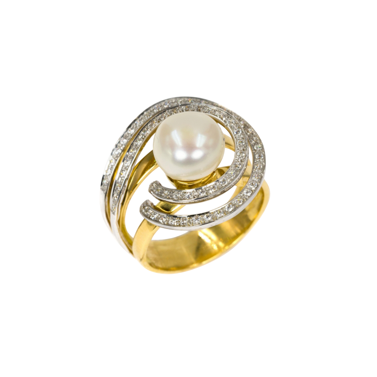 ANEL OURO 19.2K C/ ZIRCÓNIAS