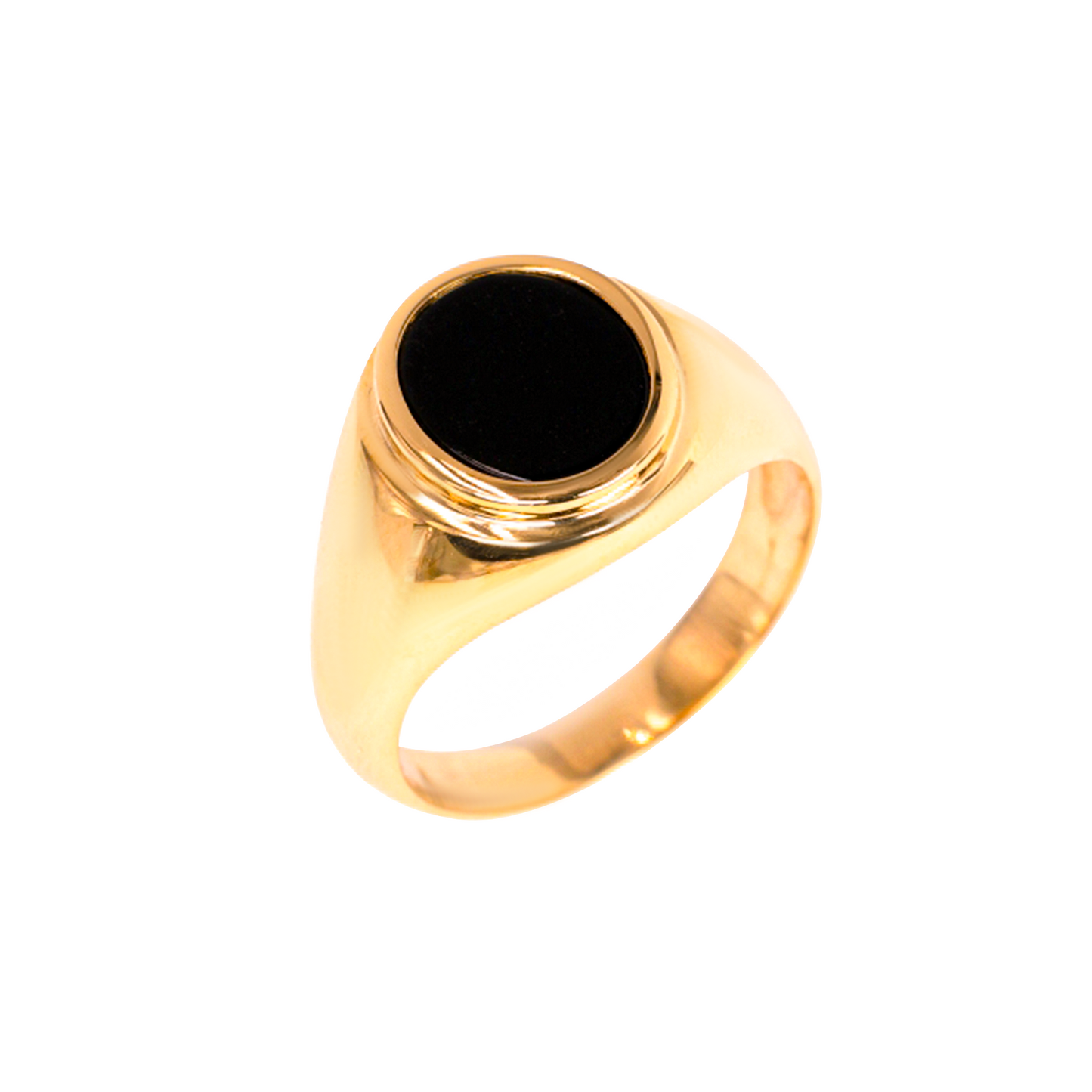 ANEL HOMEM OURO 19.2K C/ ZIRCÓNIA