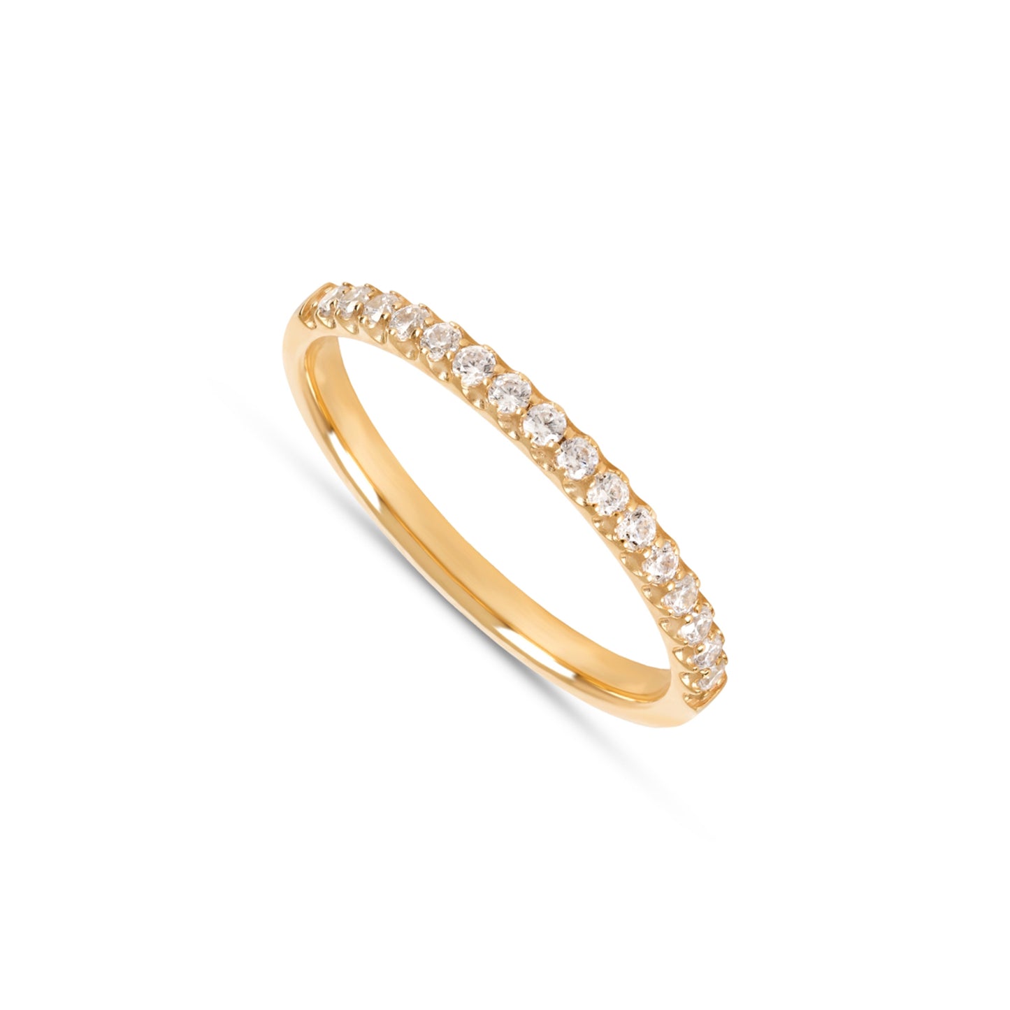 ANEL OURO 19.2K C/ ZIRCÓNIAS