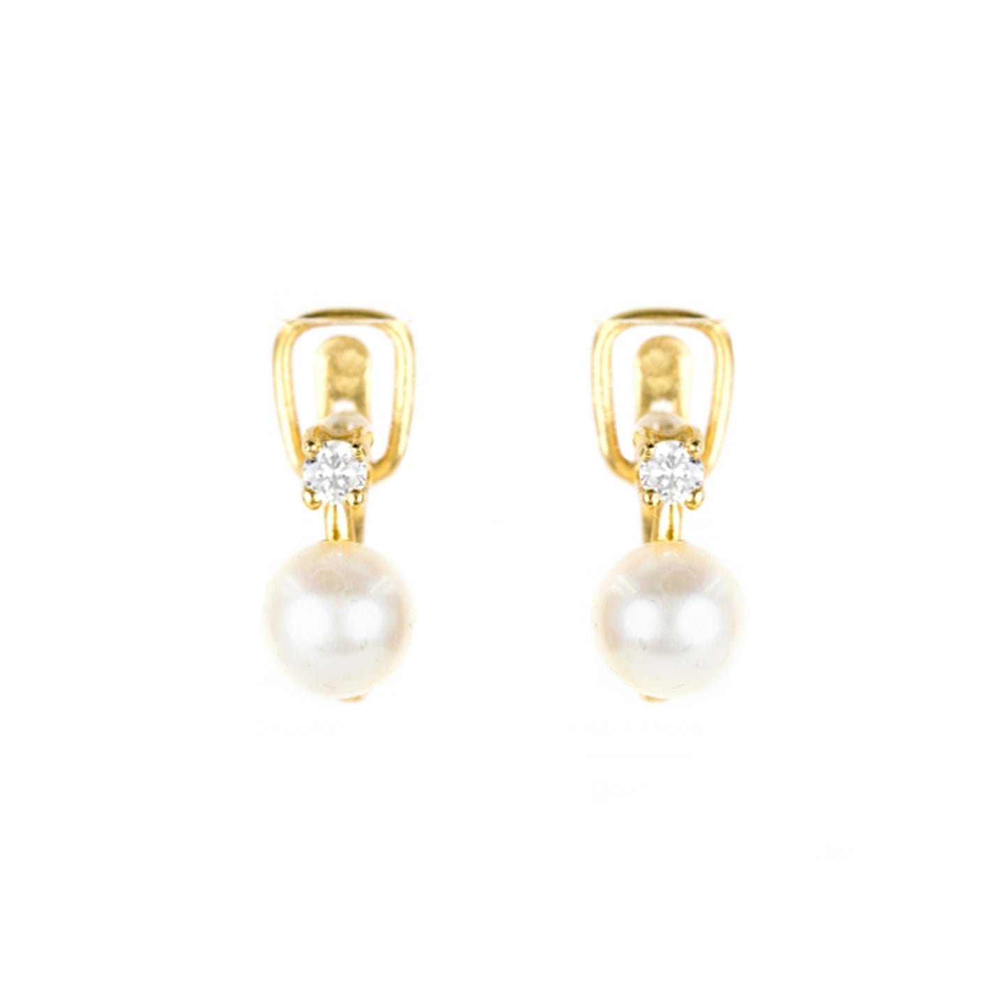 BRINCOS OURO 19.2K C/ ZIRCÓNIAS
