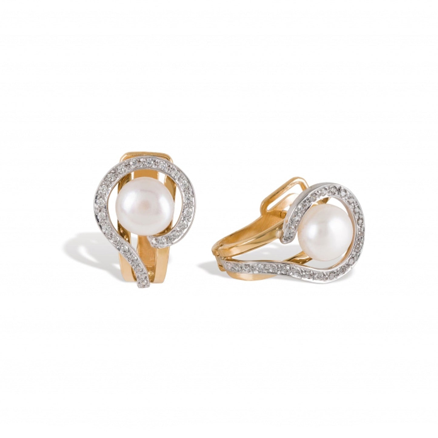 BRINCOS OURO 19.2K C/ ZIRCÓNIAS