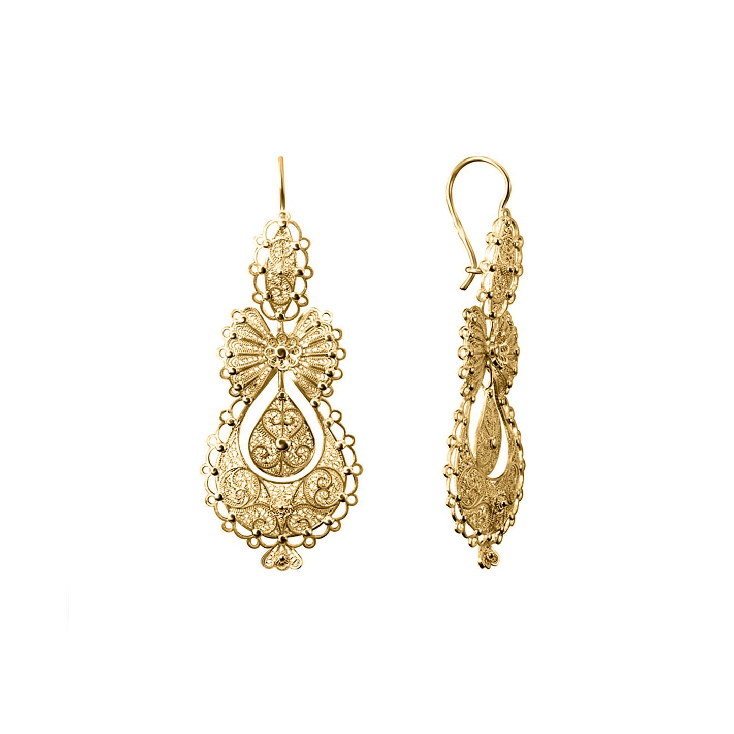 BRINCOS FILIGRANA OURO 19.2K