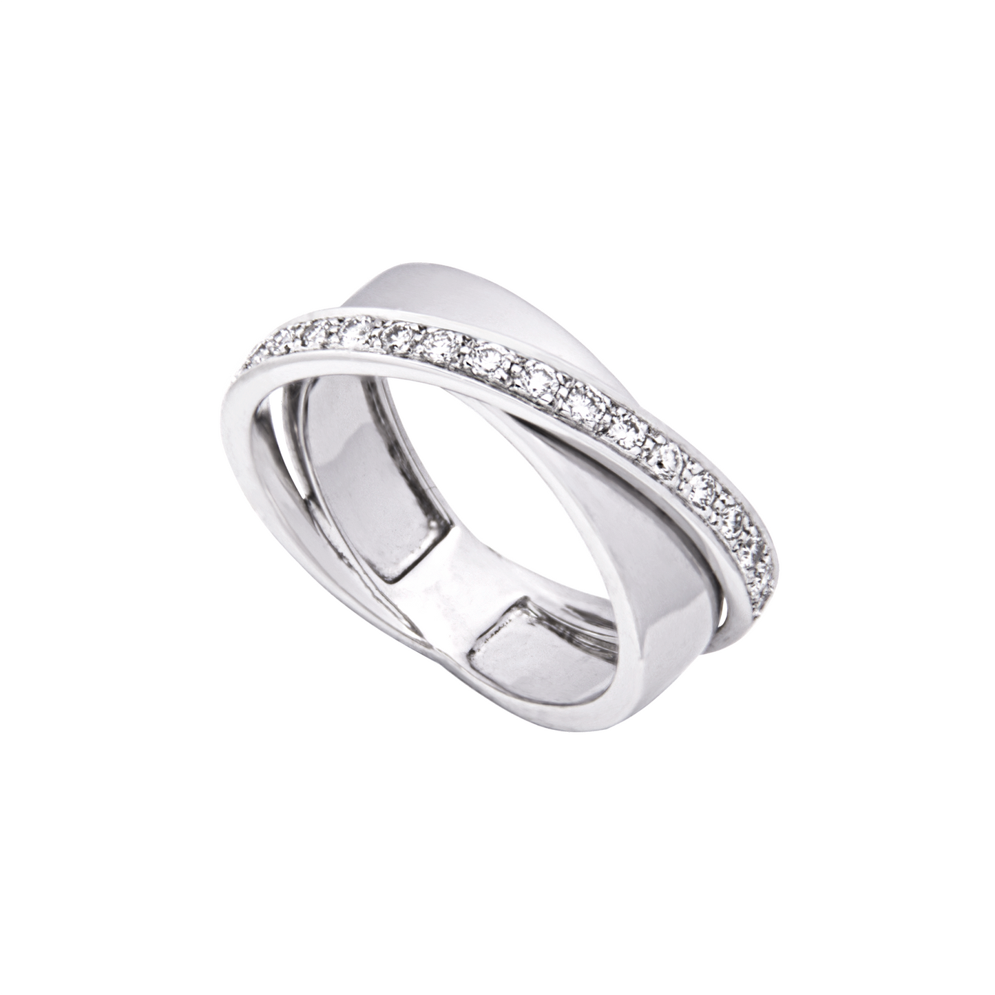 ANEL OURO 19.2K C/ DIAMANTES