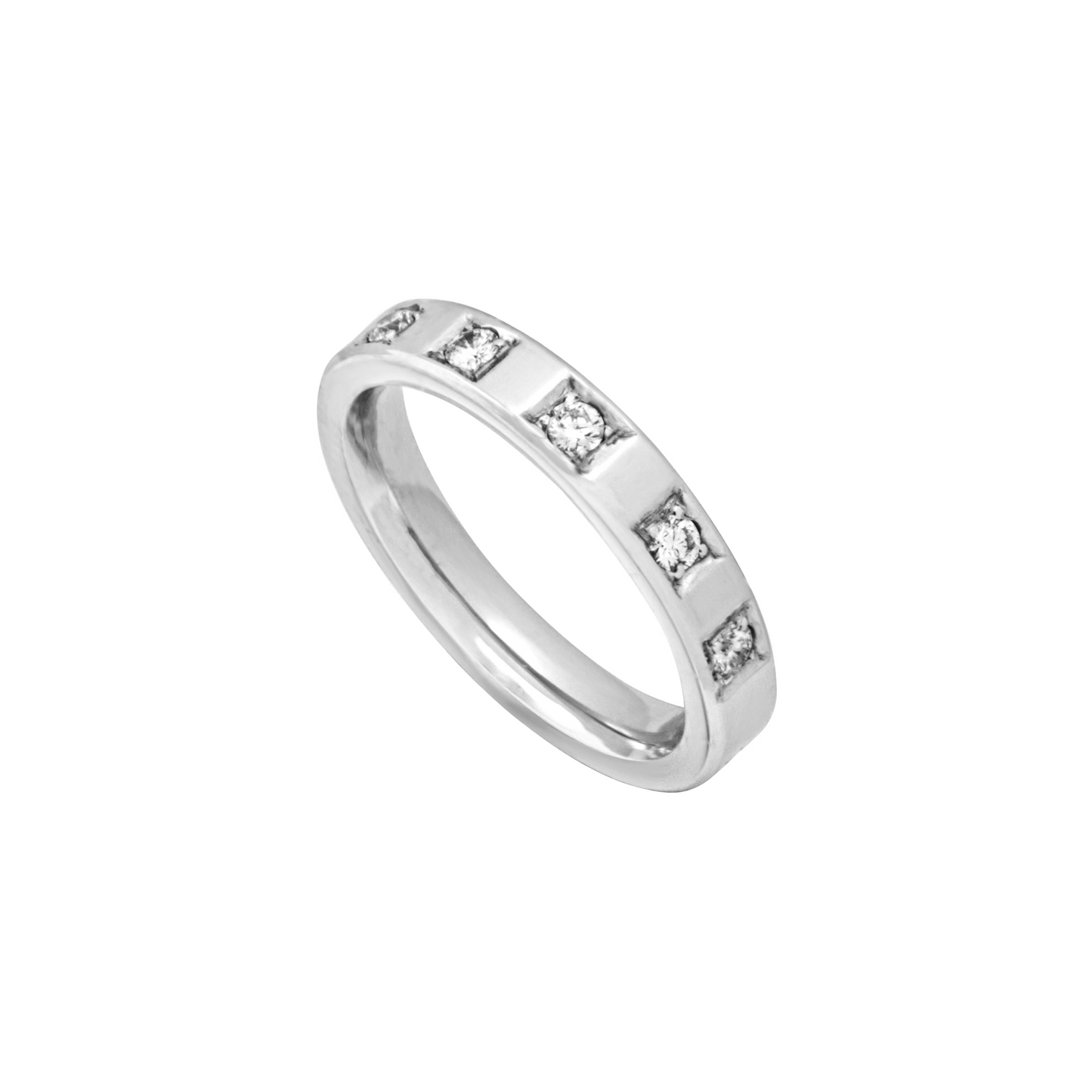 ANEL OURO 19.2K C/ DIAMANTES