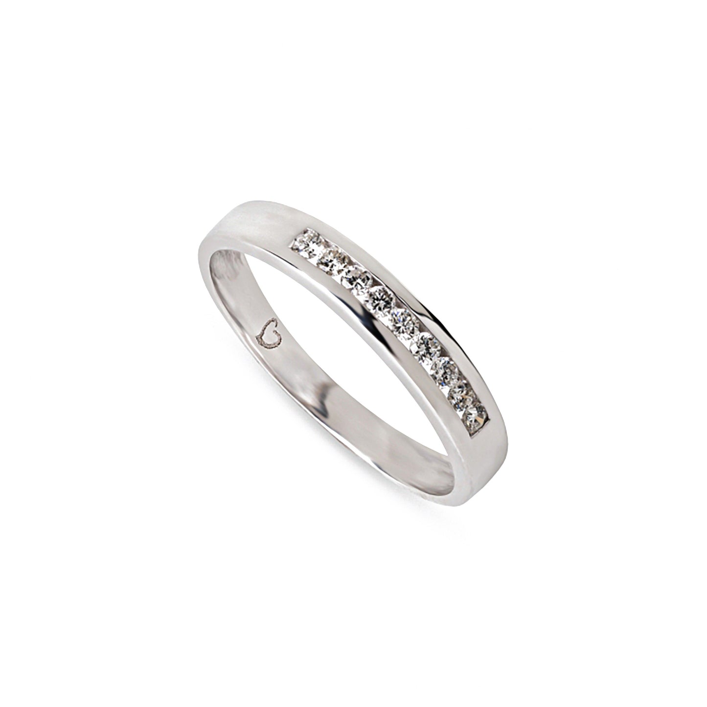 ANEL OURO 19.2K C/ DIAMANTES