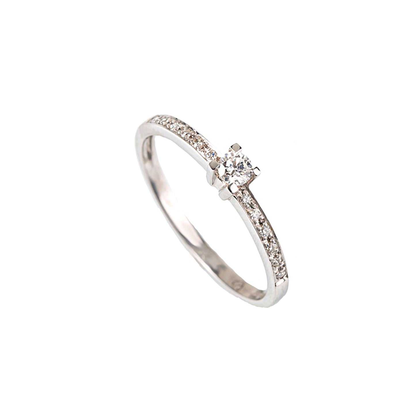 ANEL OURO 19.2K C/ DIAMANTES