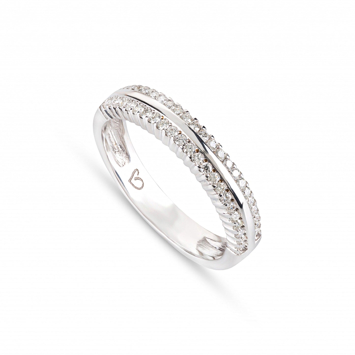 ANEL OURO 19.2K C/ DIAMANTES