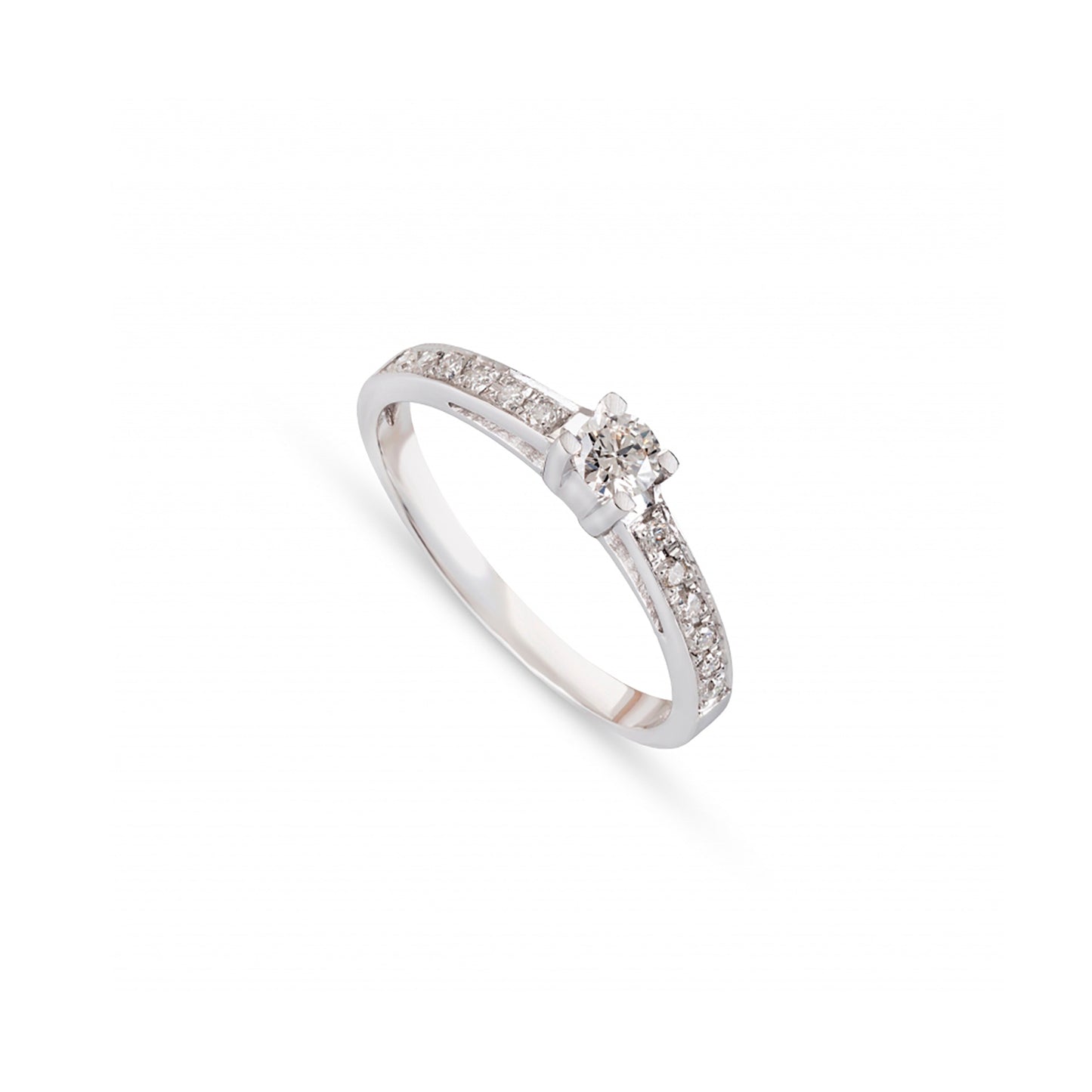 ANEL OURO 19.2K C/ DIAMANTES