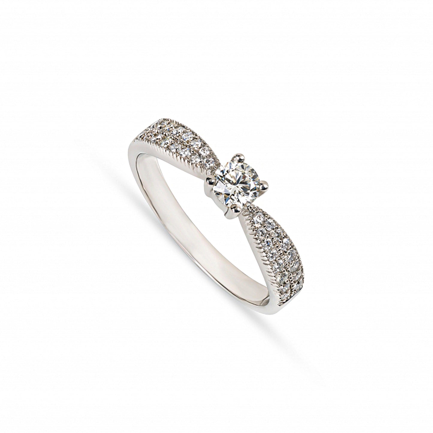 ANEL OURO 19.2K C/ DIAMANTES