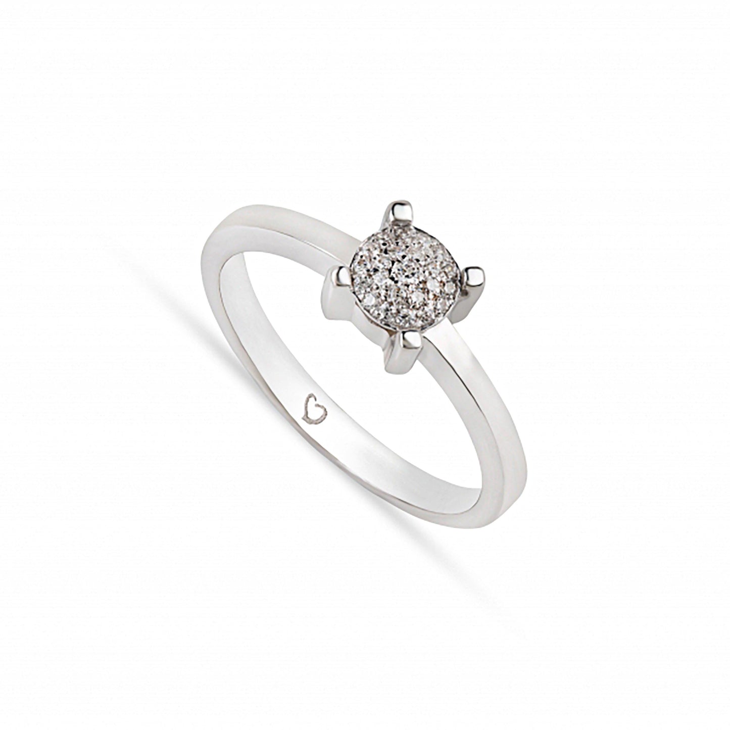 ANEL OURO 19.2K C/ DIAMANTES