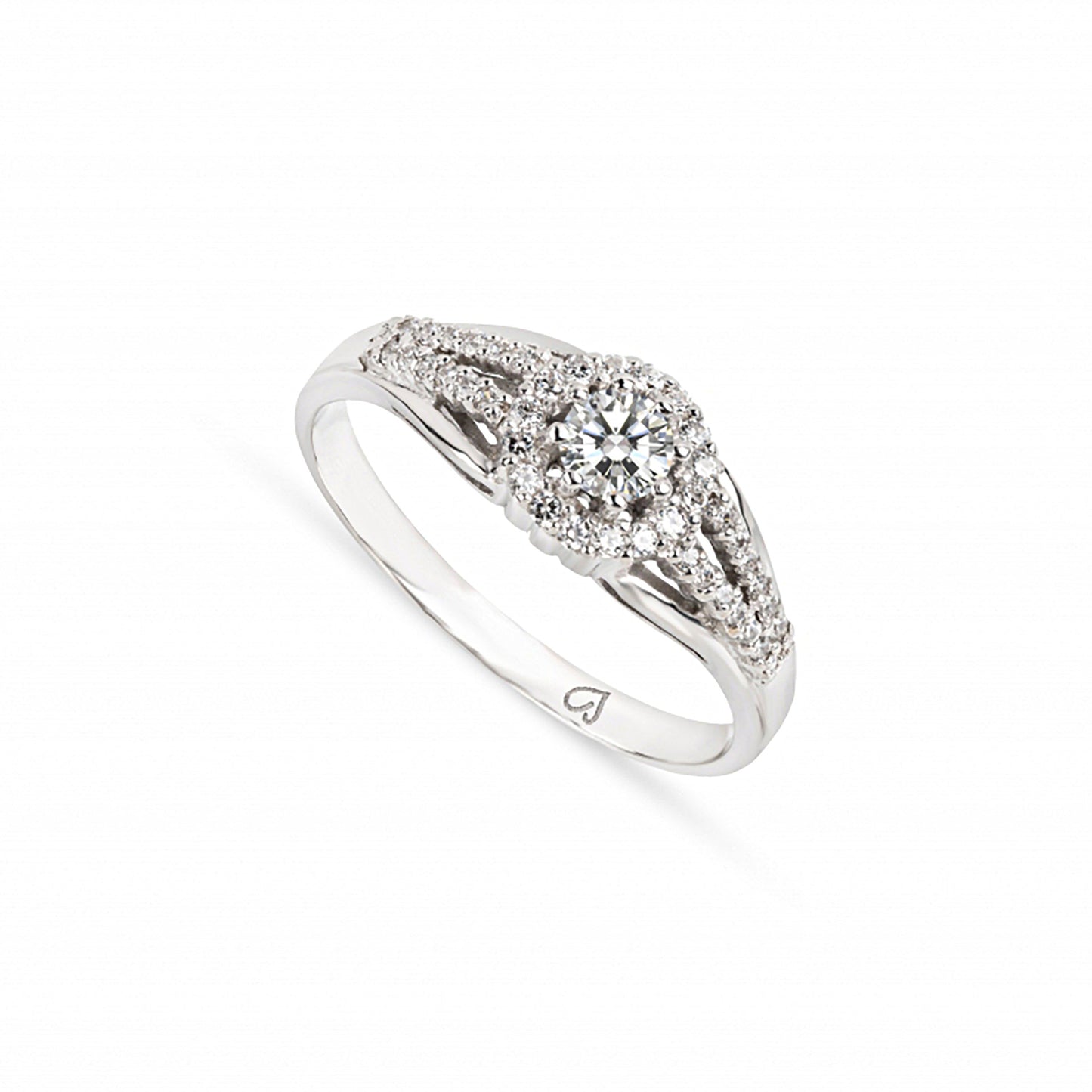 ANEL OURO 19.2K C/ DIAMANTES