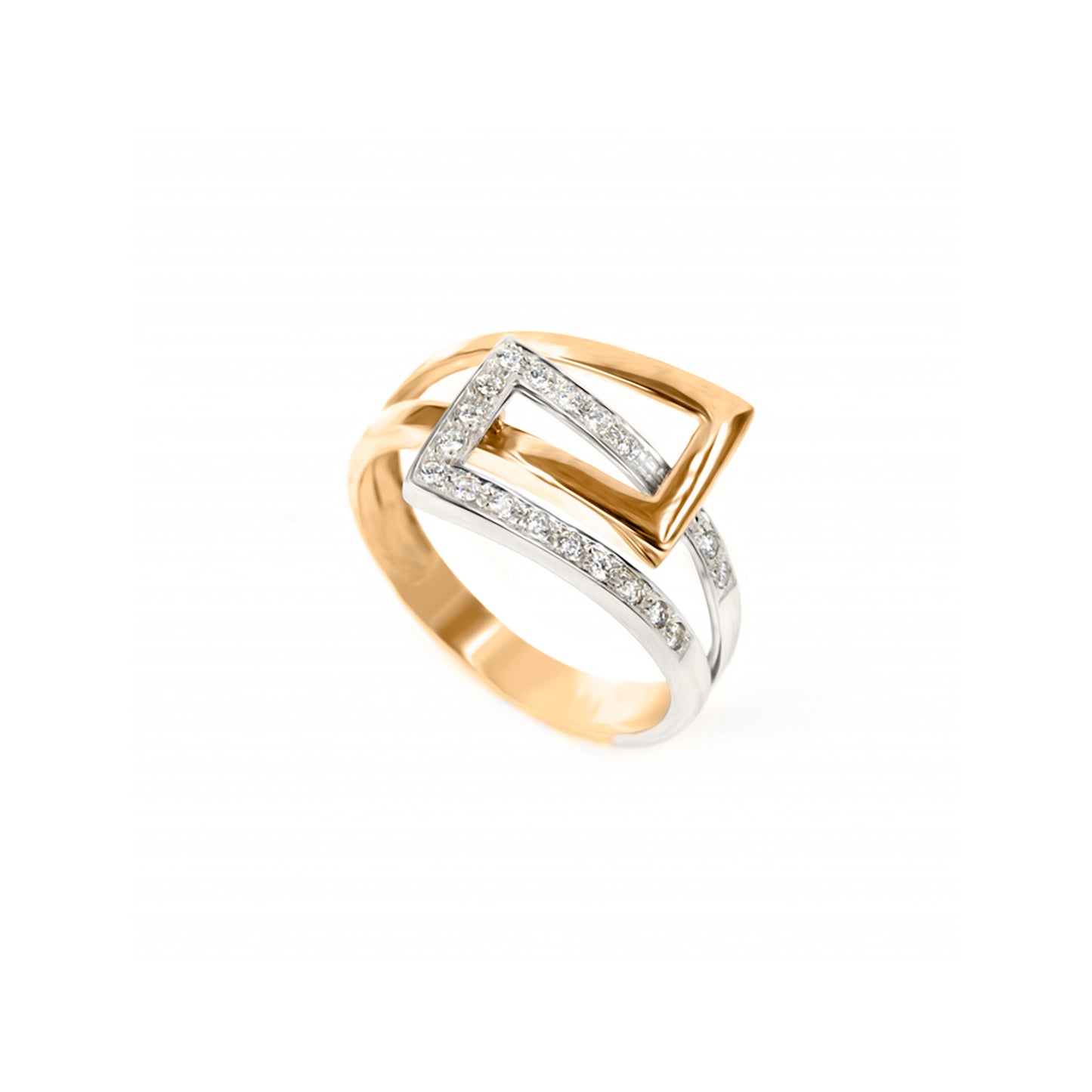 ANEL OURO 19.2K C/ ZIRCÓNIAS