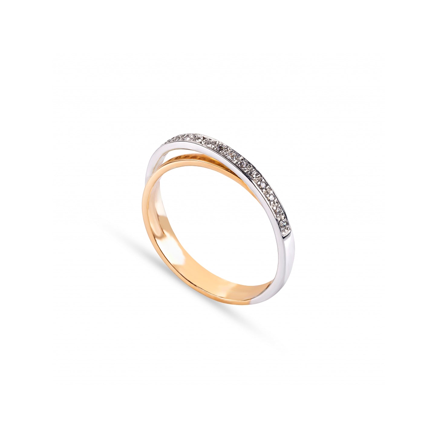 ANEL OURO 19.2K C/ ZIRCÓNIAS