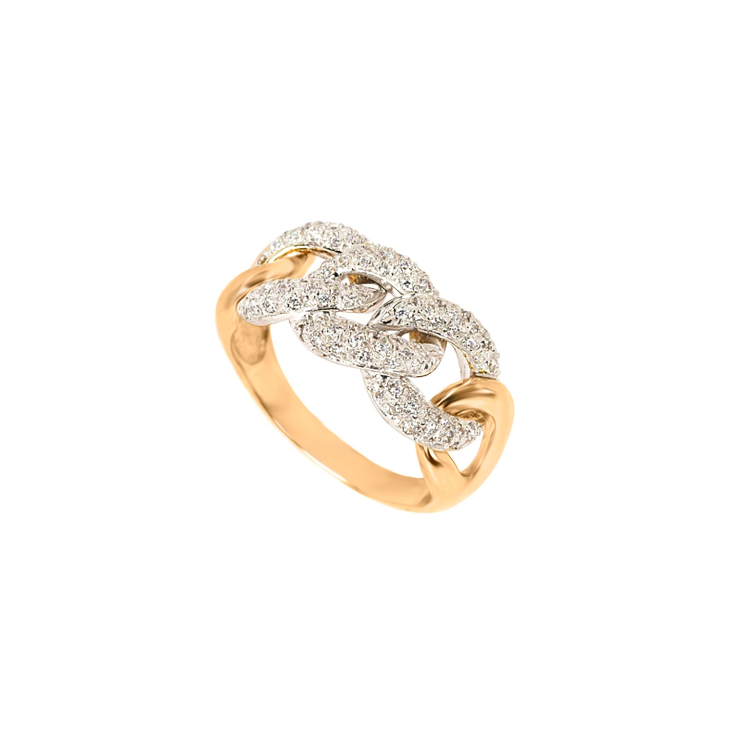 ANEL OURO 19.2K C/ ZIRCÓNIAS