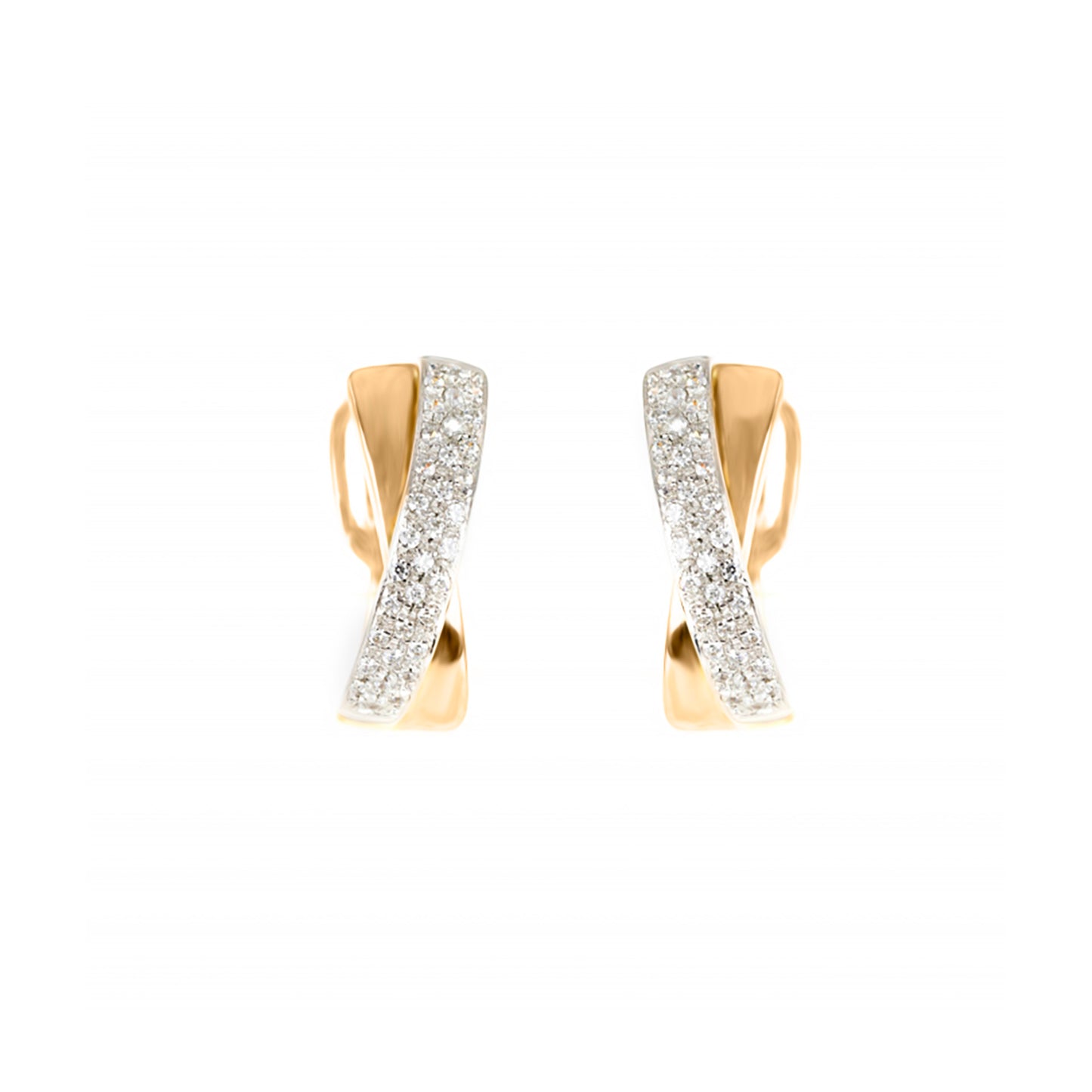 BRINCOS OURO 19.2K C/ ZIRCÓNIAS