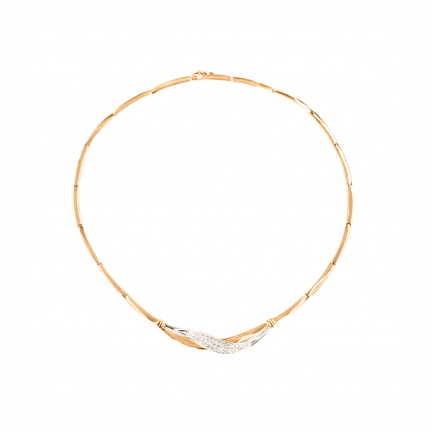 COLAR OURO 19.2K C/ ZIRCÓNIAS