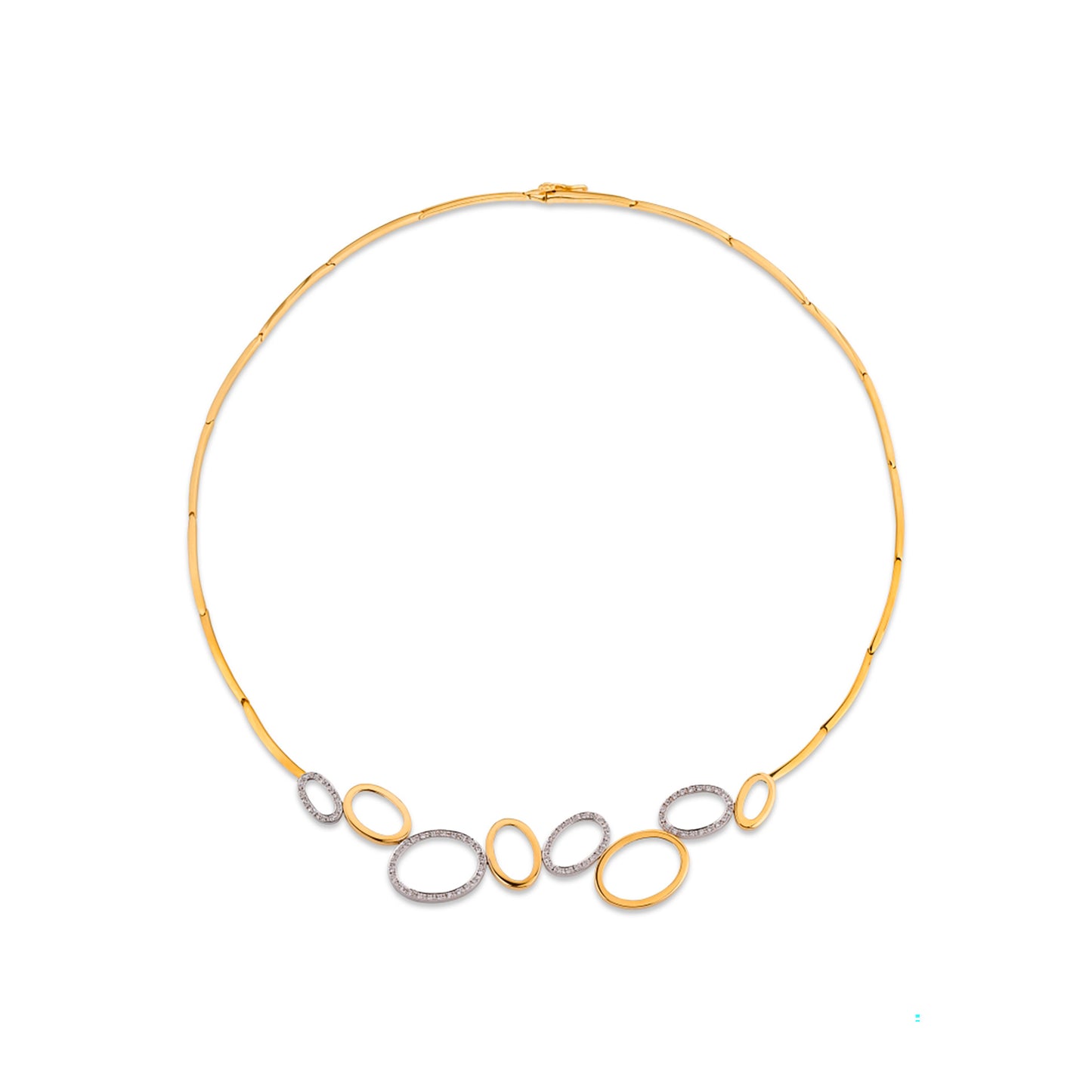 COLAR OURO 19.2K C/ ZIRCÓNIAS