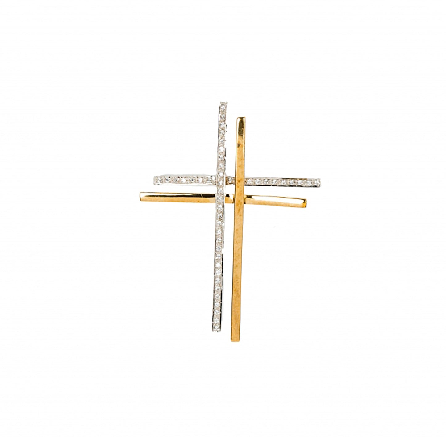 CRUZ OURO 19.2K C/ ZIRCÓNIAS
