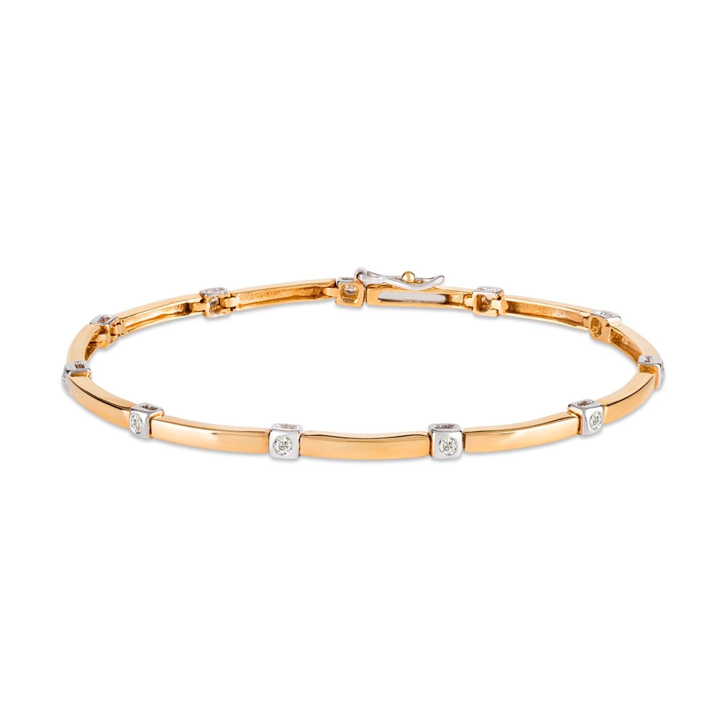 PULSEIRA OURO 19.2K C/ ZIRCÓNIAS