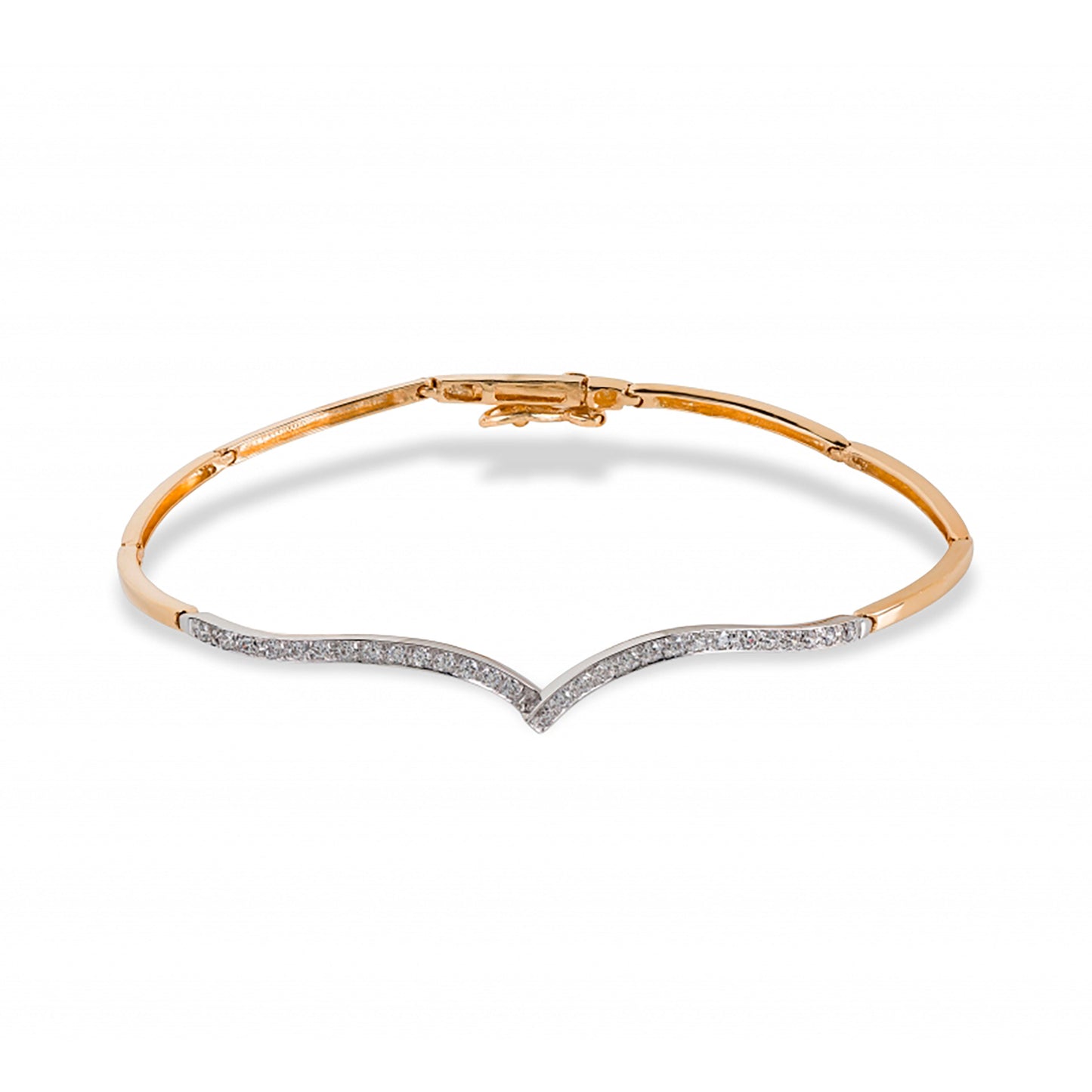 PULSEIRA OURO 19.2K C/ ZIRCÓNIAS