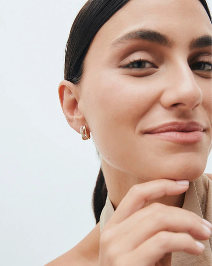 BRINCOS DUNA INTERLACED HOOPS