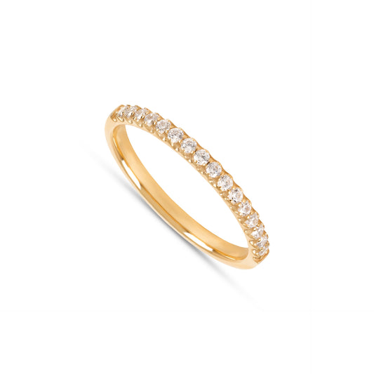ANEL OURO 19.2K C/ ZIRCÓNIAS