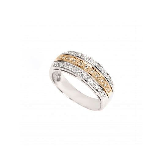ANEL OURO 19.2K C/ ZIRCÓNIAS