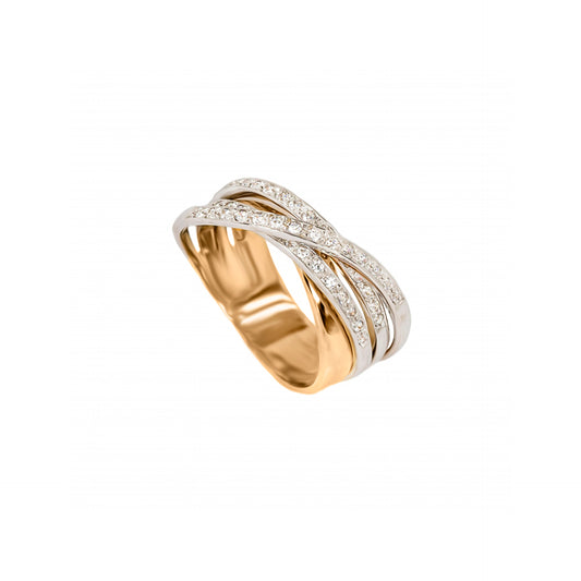 ANEL OURO 19.2K C/ ZIRCÓNIAS