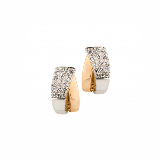 BRINCOS OURO 19.2K C/ ZIRCÓNIAS