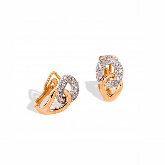 BRINCOS OURO 19.2K C/ ZIRCÓNIAS