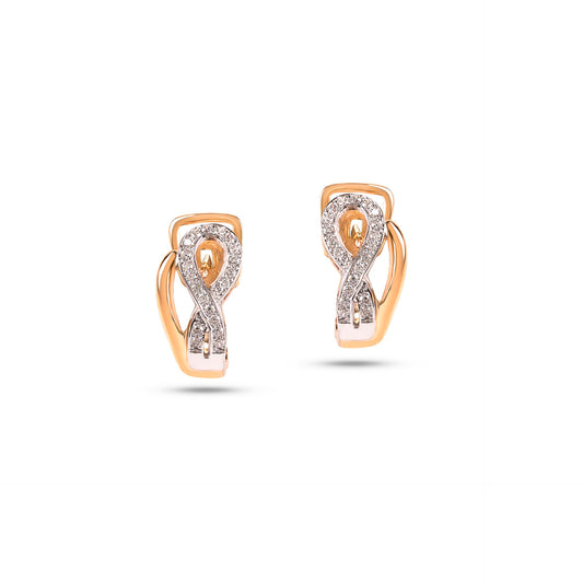 BRINCOS OURO 19.2K C/ ZIRCÓNIAS