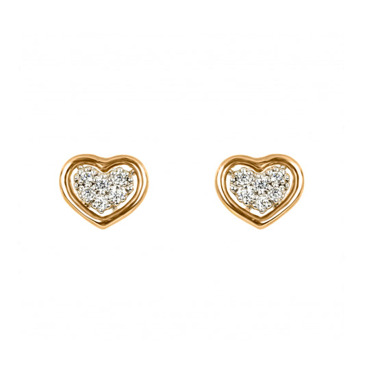 BRINCOS OURO 19.2K C/ ZIRCÓNIAS